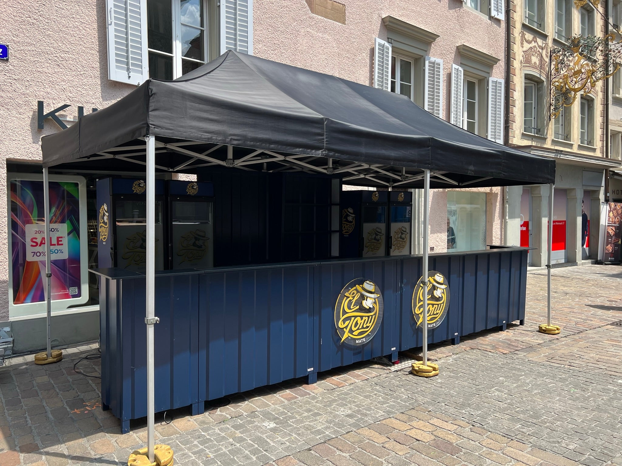 faltzelt schwarz Faltpavillon - 3.0x6.0m - Schwarz – Easytent AG