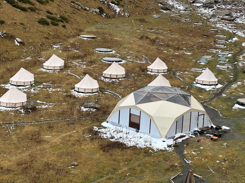 zelt 10m Glamping Wood Pavilion 10M - 100m² – Easytent AG