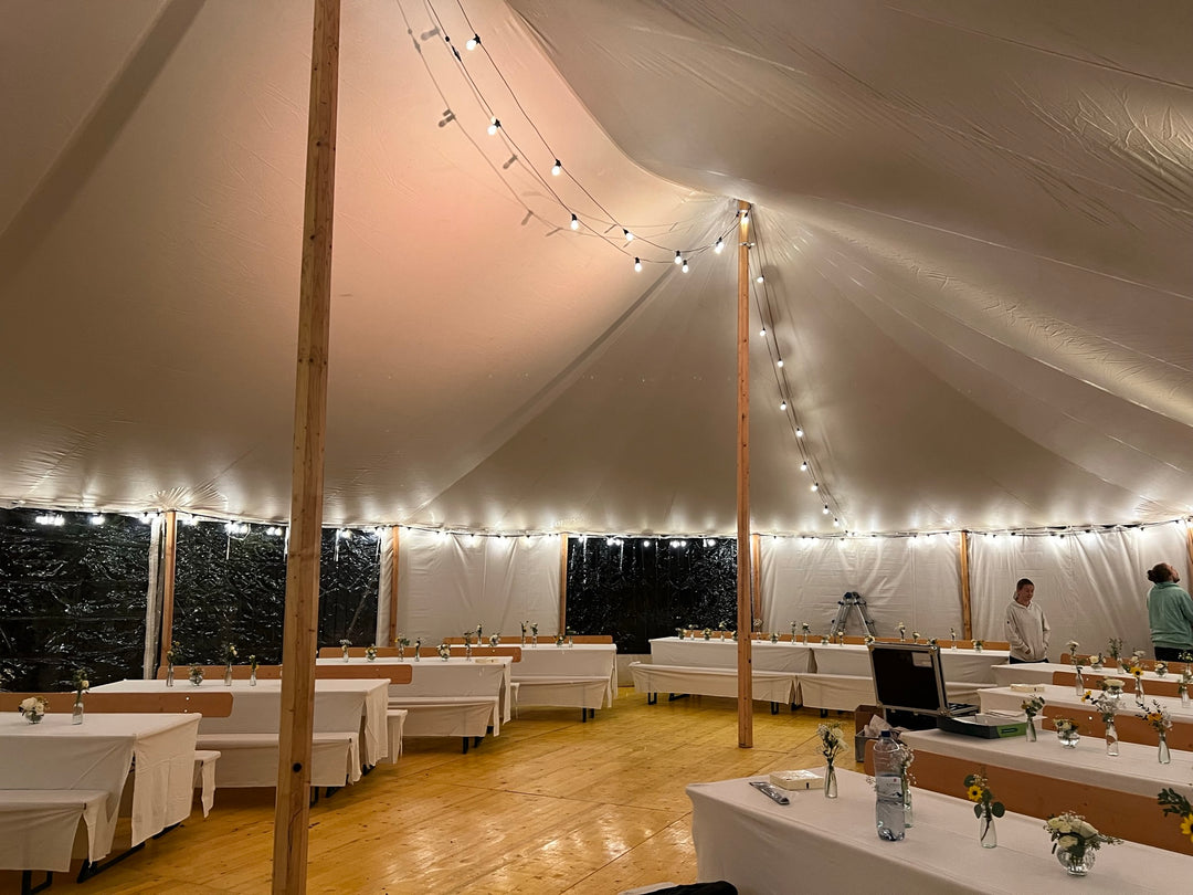 lichterkette hochzeit zelt Lichterkette / Girlande – Easytent AG